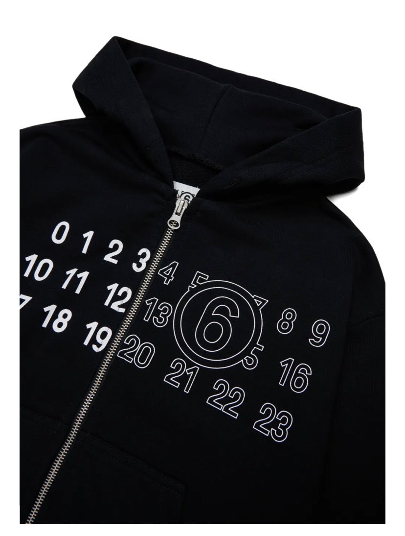 MM6 Maison Margiela Numbers Zip-Up Hoodie