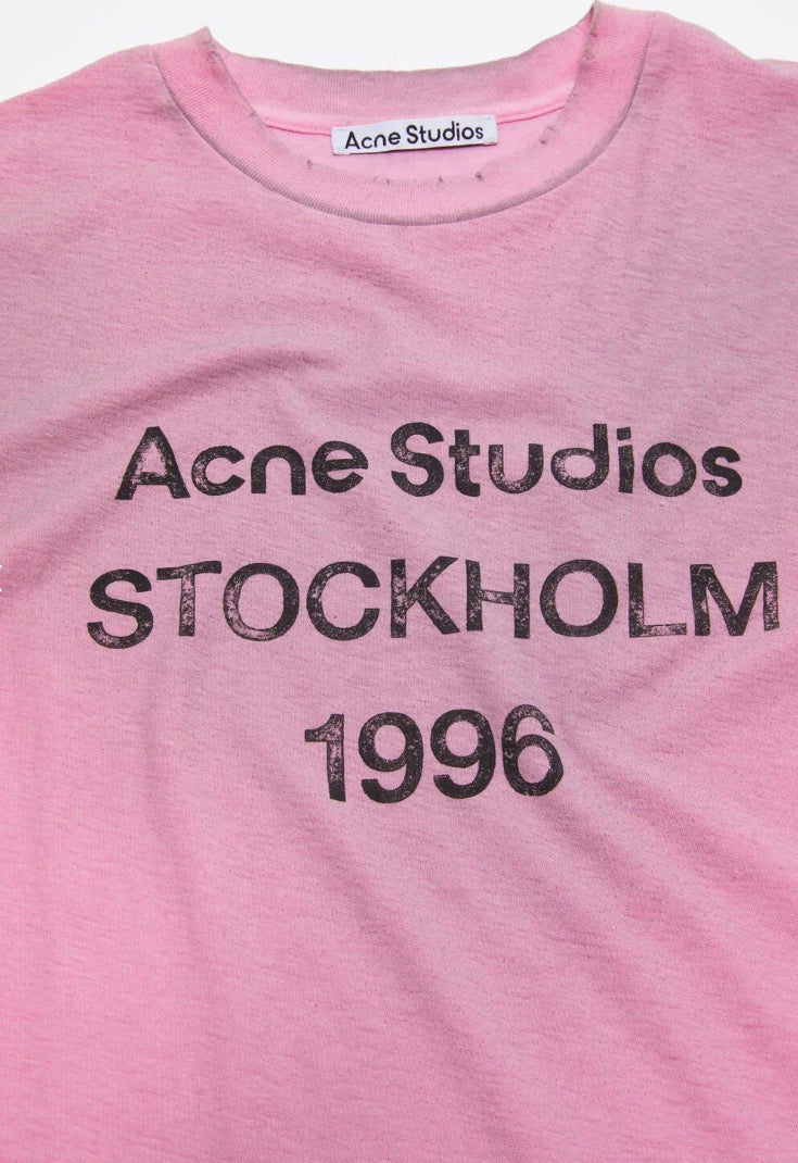 Acne Studios "Stockholm 1996" Long Sleeve Tee - Faded Pink