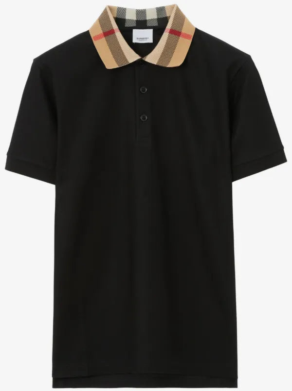 Burberry Check-Collar Polo Shirt