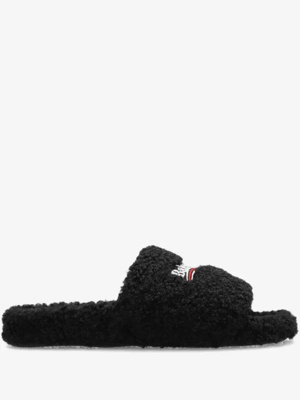 Balenciaga Shearling Slides