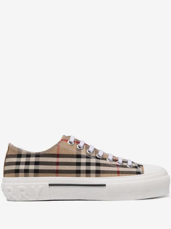 Burberry Check Canvas Low-Top Sneakers