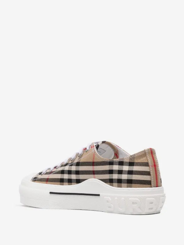 Burberry Check Canvas Low-Top Sneakers