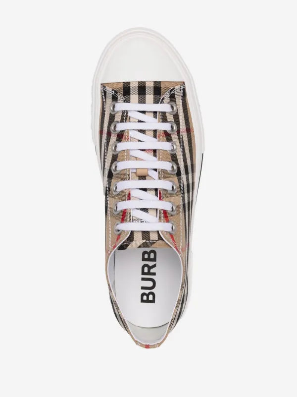 Burberry Check Canvas Low-Top Sneakers