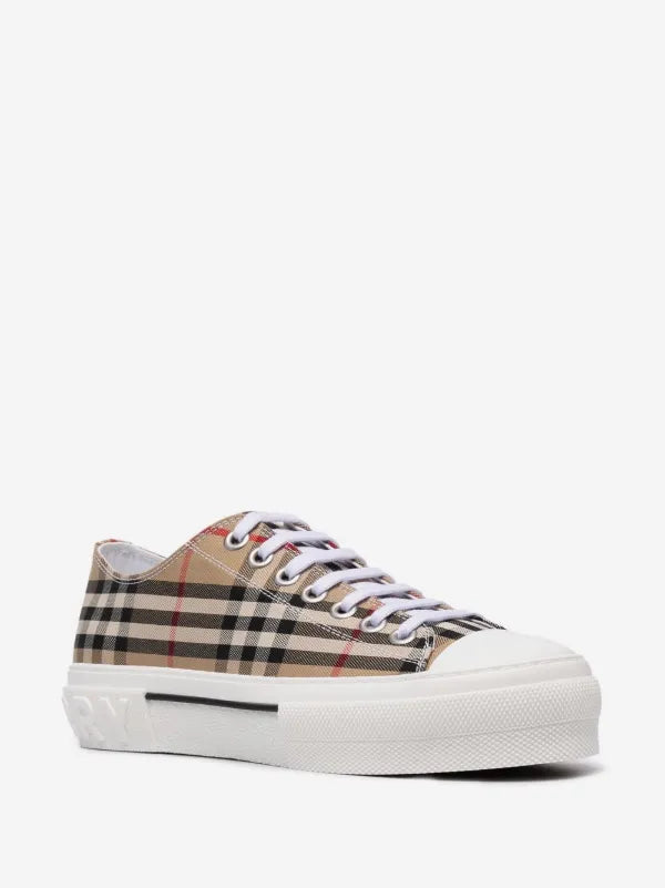 Burberry Check Canvas Low-Top Sneakers