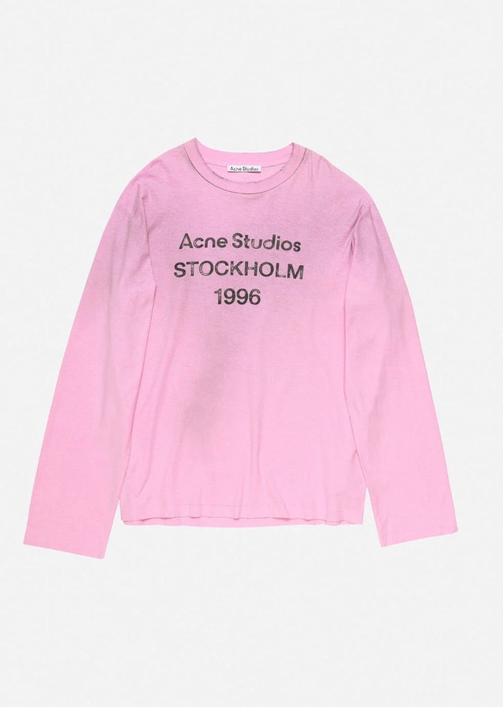 Acne Studios "Stockholm 1996" Long Sleeve Tee - Faded Pink